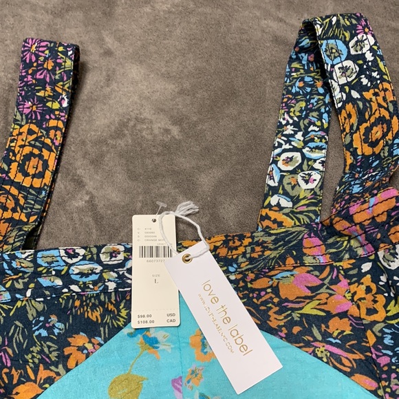 ✨ Anthropologie Patchwork Cropped Tank Sz L - Picture 6 of 9